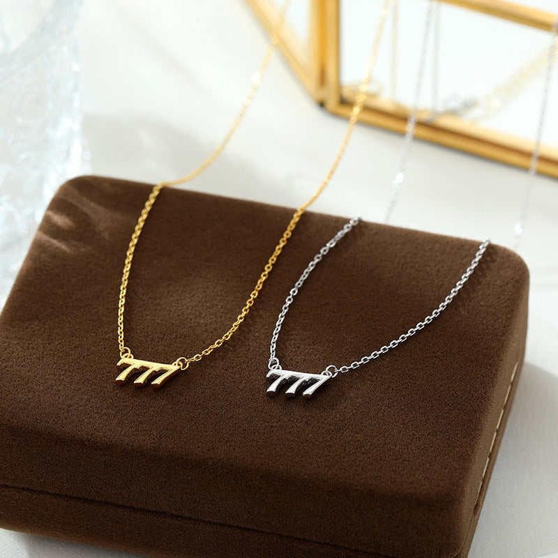 S925 Silver Lucky Number Necklace